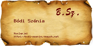 Bódi Szénia névjegykártya